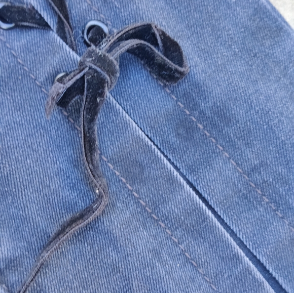 Blank NYC black velvet lace up jeans - Picture 7 of 10